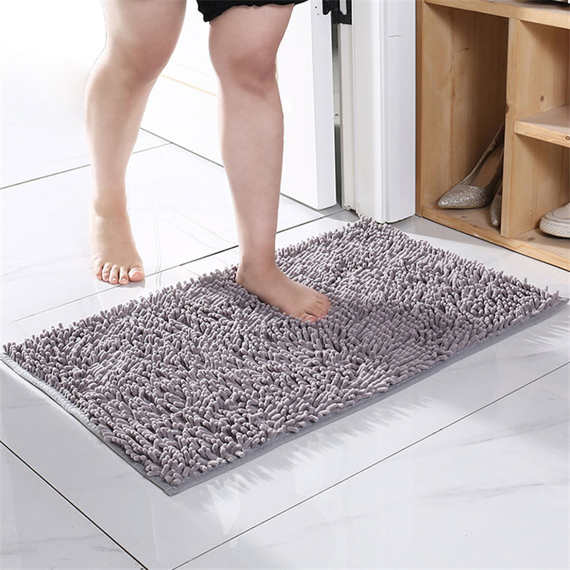 YWYY-02  Bathroom rug Soft, non-slip and absorbent chenille bath rug Beige bathroom rug plush bath mat for the bath