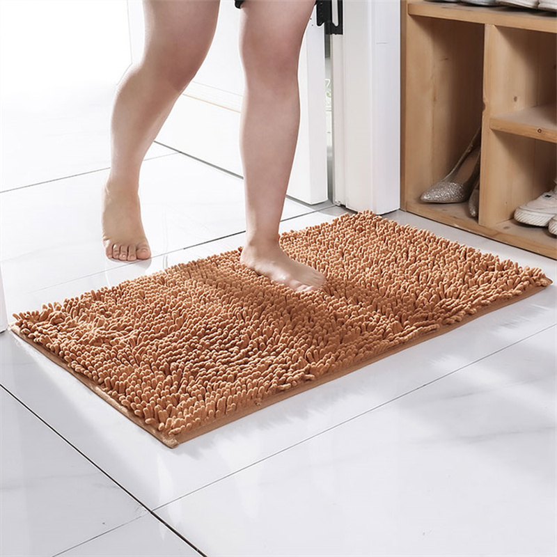 YWYY-02  Bathroom rug Soft, non-slip and absorbent chenille bath rug Beige bathroom rug plush bath mat for the bath